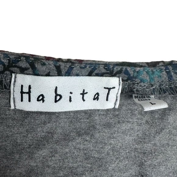 Habitat Clothes to Live In Blouse Long Sleeve Floral Boho Lagenlook Size Large - Picture 5 of 6